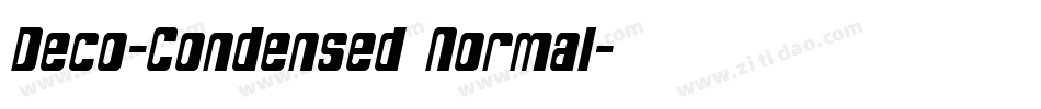 Deco-Condensed Normal字体转换